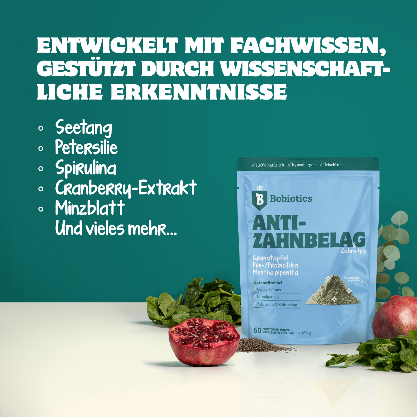 Frischer Atem & Zähne | 60 Messlöffel | 100 % natürlich