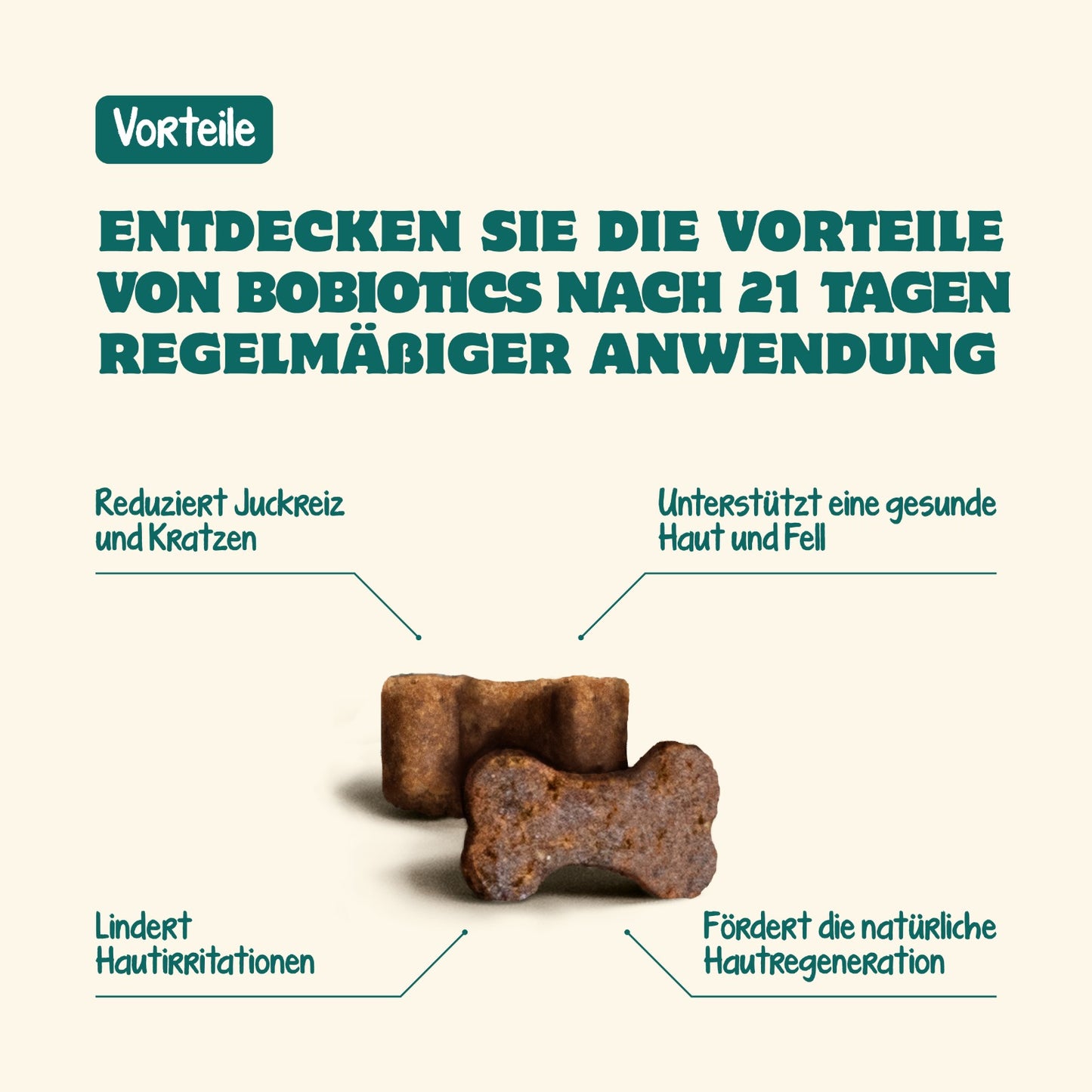 Anti-Juckreiz Probiotikum | 60 Snacks für Hunde | 100 % natürlich