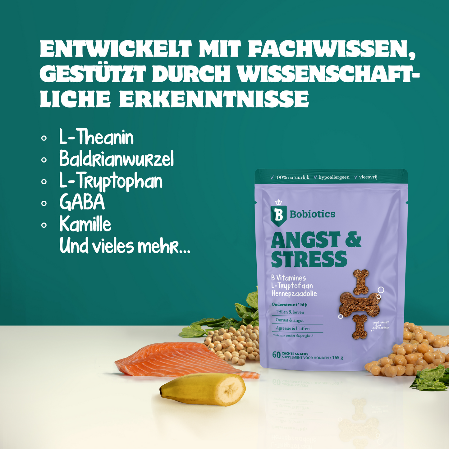 Anti-Stress & Angst | 60 Snacks | 100 % natürlich