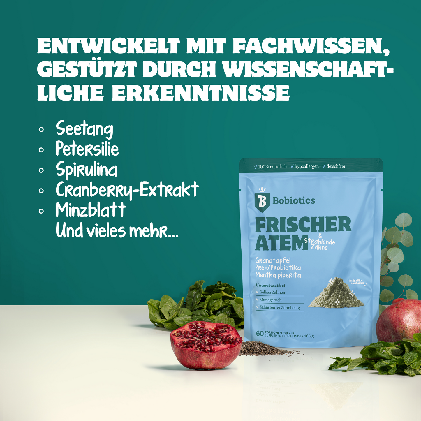 Frischer Atem & Zähne | 60 Messlöffel | 100 % natürlich